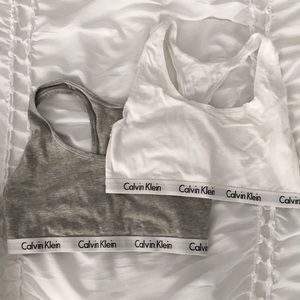 Calvin Klein Bralette size Small grey & white